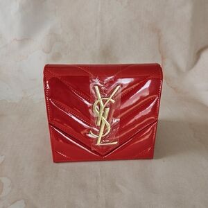 Yves Saint Laurent Beauty Red Patent Leather Vanity Case